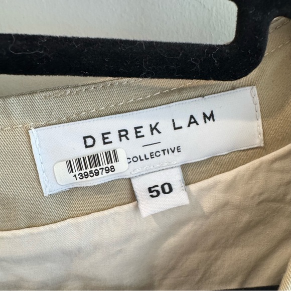 Derek Lam Collective Khaki Lace Sleeveless V Neck Mini Dress Size‎ 50 - Picture 2 of 7